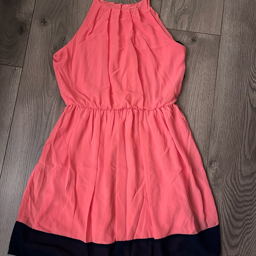 Iz Byer Pink Halter Sundress Cocktail
